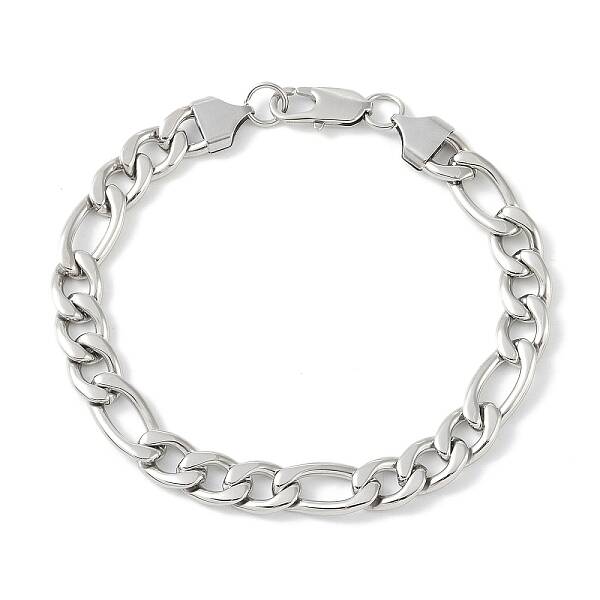 Non-Tarnish 201 Stainless Steel Figaro Chain Bracelets for Women Men