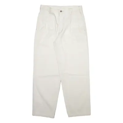 GARRY Mens Trousers Cream Regular Straight W28 L28