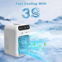 Portable Desktop Fan, Rechargeable Air Cooler, Mini Personal Cooling Fan with 1800mAh Lithium Battery, Suitable for Dormitory...