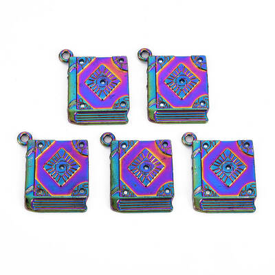 Rainbow Color Alloy Pendants for Teachers' Day