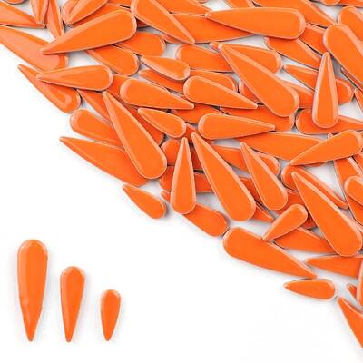 3 Styles Teardrop Shape Porcelain Mosaic Tiles
