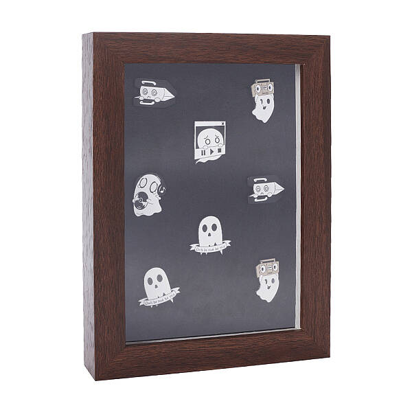 Tabletop Rectangle Wooden Coin Display Stands