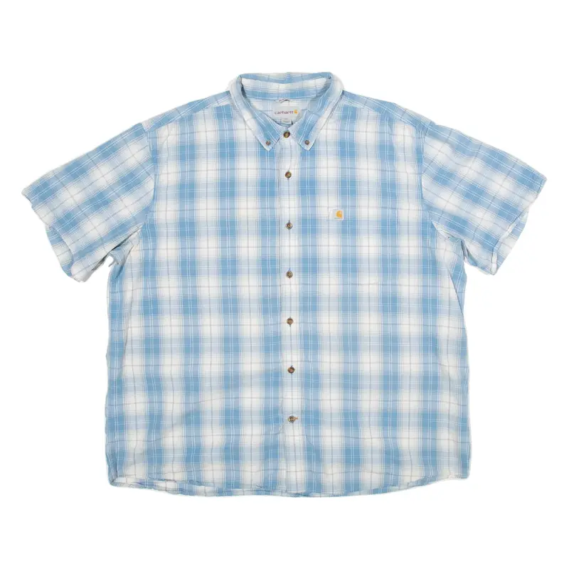CARHARTT Relaxed Fit Mens Shirt Blue Check 2XL