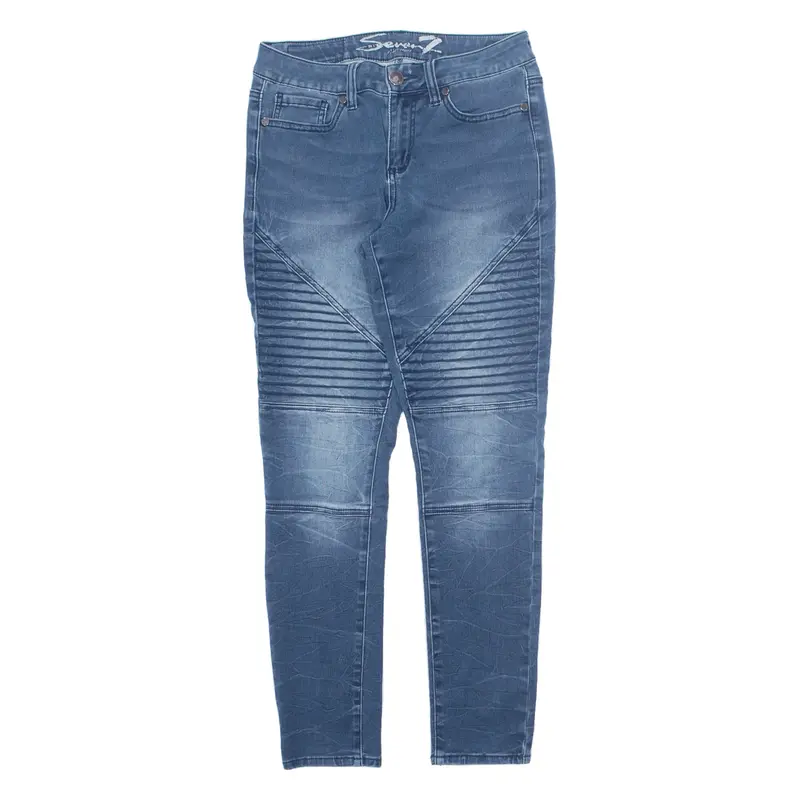 SEVEN7 Jeans Blue Denim Slim Skinny Stone Wash Womens W28 L30