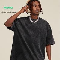 MIDMX Men's Cotton Casual T-Shirts Classic streetwear Unisex Vintage Retro Crewnecks Men's Solid Color Short Sleeve Tee Breat...