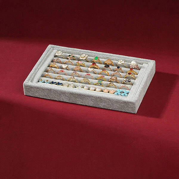 Velvet Ring Organizer Display Trays