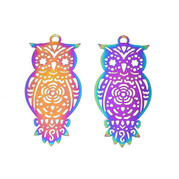 Ion Plating(IP) 201 Stainless Steel Filigree Pendants