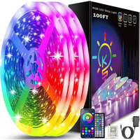 100ft Led Strip Lights (2 Rolls of 50ft) Bluetooth Smart App Control Music Sync Color Changing RGB Led Light Strip with Remot...