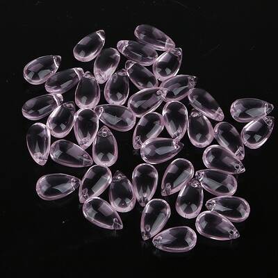 5Pcs Transparent Glass Beads