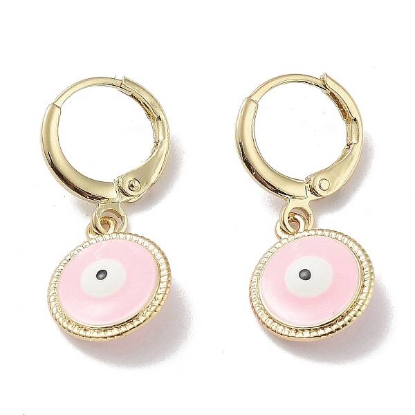 Real 18K Gold Plated Brass Dangle Leverback Earrings