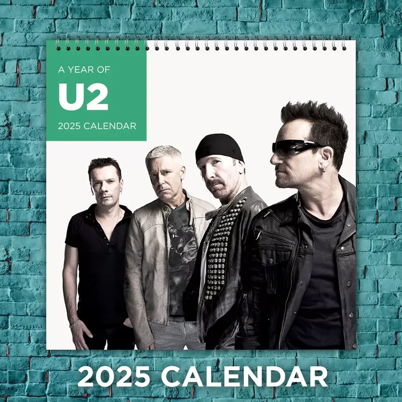 U2 2025 Music Calendar, 12-month Celebrity Wall Calendar, Fan Gift