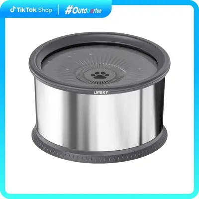 【outdoorfun】6.5L Dog Water Bowl,1.6 Gallon Super Large Capacity No Spill Dog Water Bowl,Stainless Steel Spill Proof Slow ...