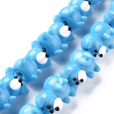 Opaque Handmade Bumpy Lampwork Beads Strands