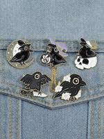 Cute Cartoon Raven Themed Design Brooches, Creative Animal Badge, Fashion Jewelry Accessories for Daily Clothing Decor, Trend...