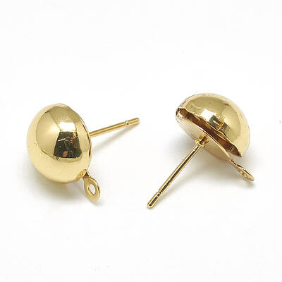 Brass Stud Earring Findings