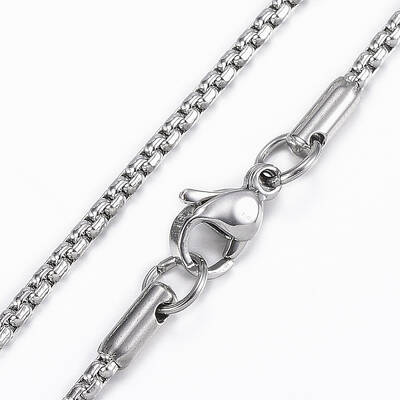 Non-Tarnish 304 Stainless Steel Box Chain Necklaces