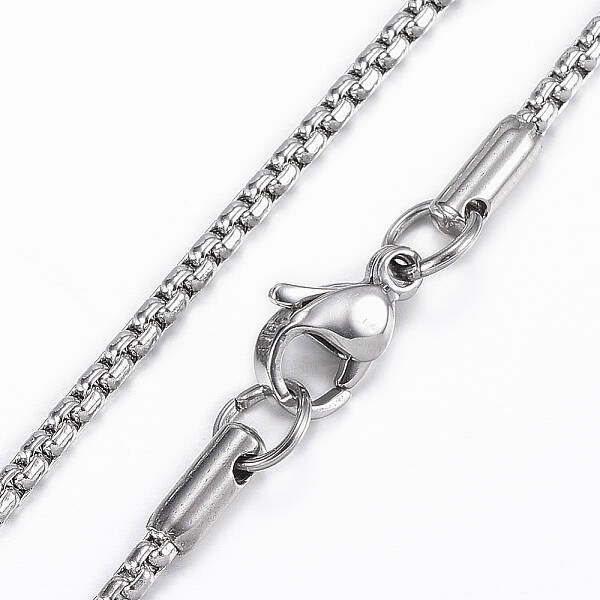 Non-Tarnish 304 Stainless Steel Box Chain Necklaces