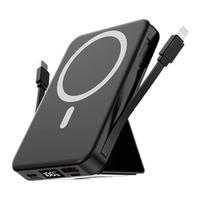 VIL Magnetic Wireless Power Bank 3-in-1 10000mAh 22.5W PD Fast Charging LED Display Portable Charger with Stand for iPhone & ...