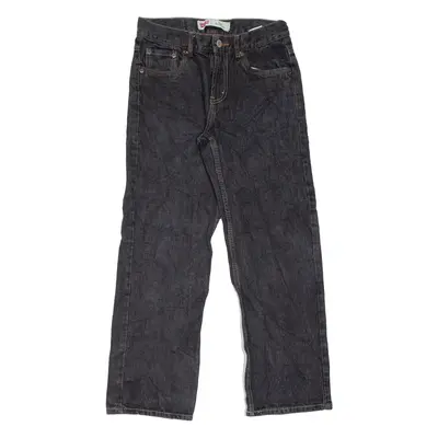 LEVI'S 550 Girls Jeans Black Relaxed Straight Charcoal Wash W27 L27
