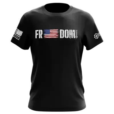 FREEDOM Black Performance T-Shirt, LARGE