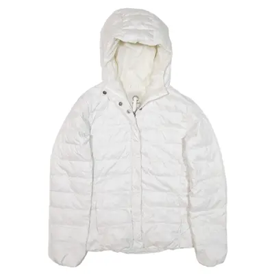 TIMBERLAND Insulated Puffer Jacket White Nylon Womens XS