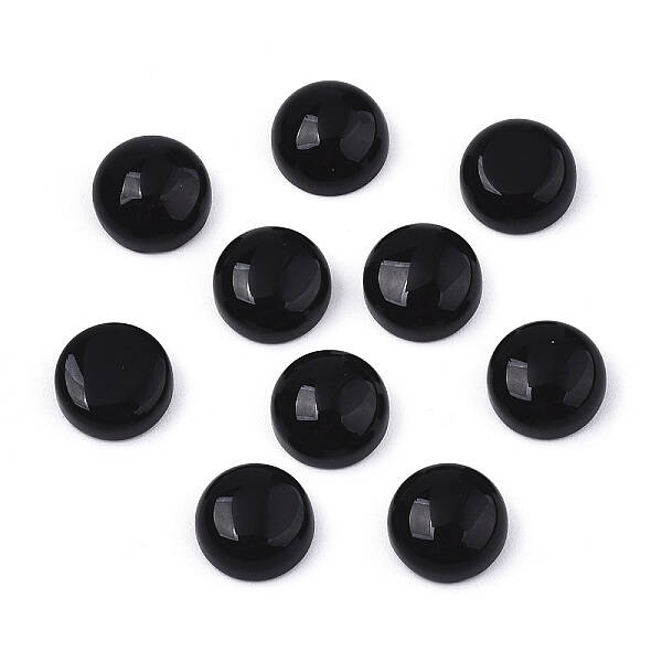 Natural Black Onyx Cabochons