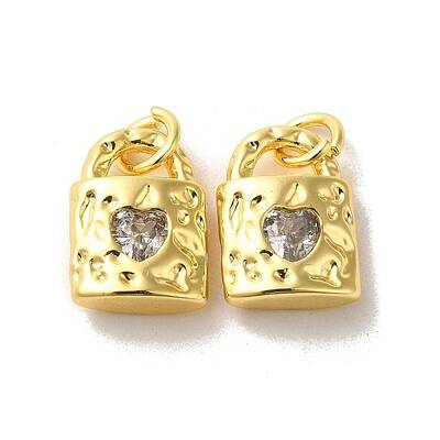 Brass Micro Pave Cubic Zirconia Pendants