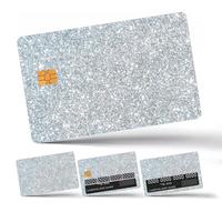 Glitter Credit Card Skin Sticker, 4 Counts/set Ultra-thin Waterproof & Scratch Resistant Card Sticker, Durable Personalized B...