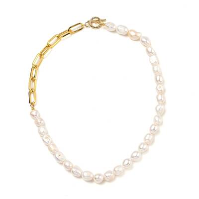 Natural Baroque Pearl Keshi Pearl Beaded Necklaces