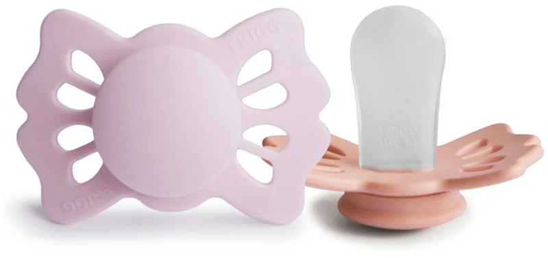 FRIGG Lucky Size 1:0-6 months pacifier Soft Lilac/Pretty in Peach 2 pieces