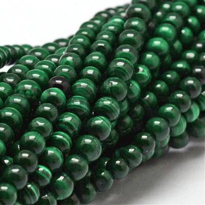 Natural Malachite Bead Strands