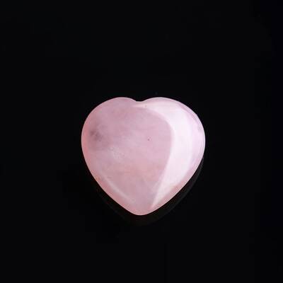 Natural Rose Quartz Love Heart Stone