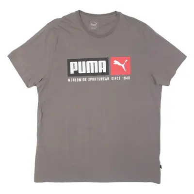 PUMA Mens T-Shirt Grey 2XL