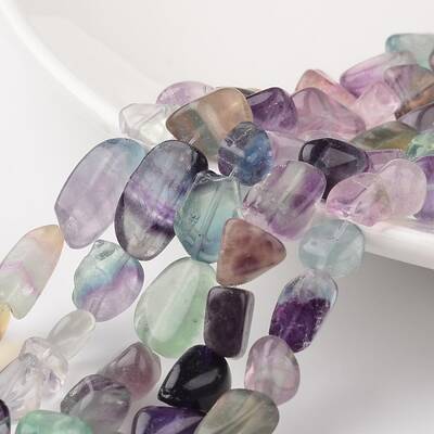 Nuggets Natural Fluorite Bead Strands