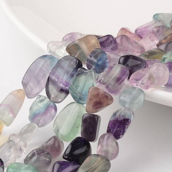 Nuggets Natural Fluorite Bead Strands
