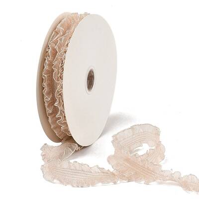 20 Yards Polyester Pleated Elastic Lace Trim