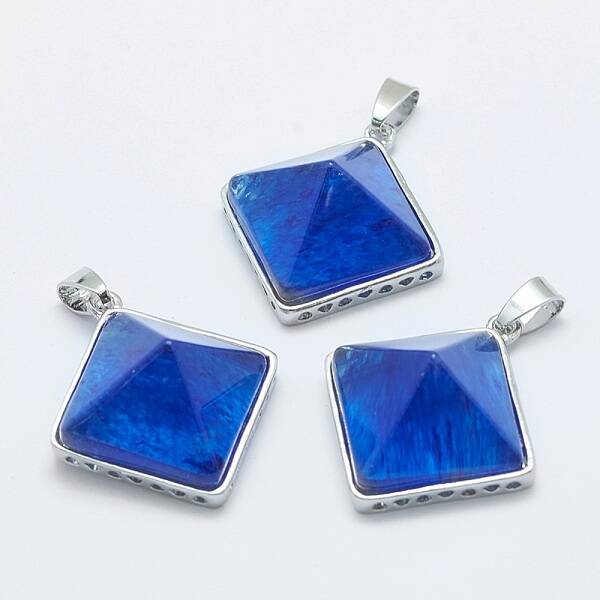 Blue Watermelon Stone Glass Pendants