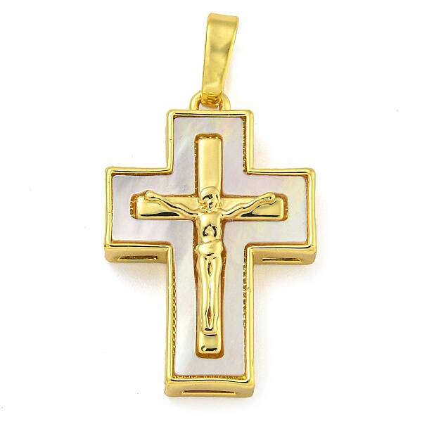 Brass Pendants with Shell