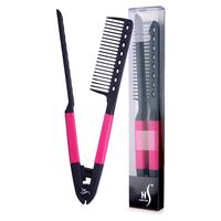 Herstyler Straightening Comb For Hair - Flat Iron Comb For Great Tresses With A Firm Grip (Pink) Smooth Handy Comfortable Com...