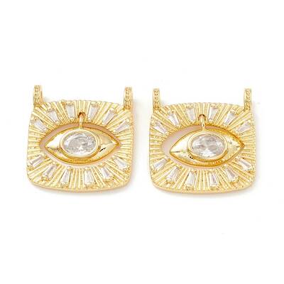 Rack Plating Brass Cubic Zirconia Pendants