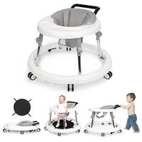 Baby Walker Foldable with 9 Adjustable Heights,Baby Walkers and Activity Center for Boys Girls Babies 7-18 Months, with Wheel...