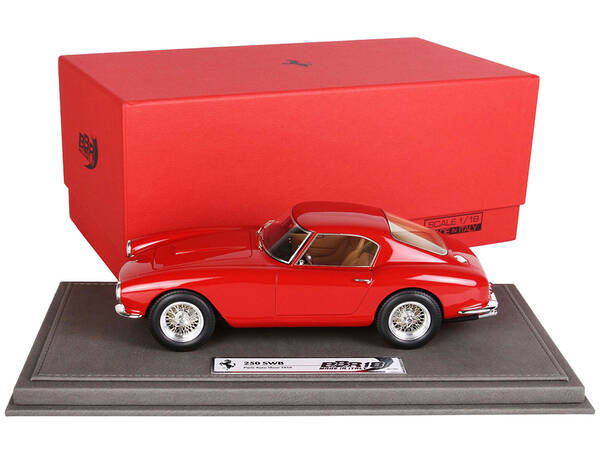 1959 Ferrari 250 SWB GT Berlinetta Paseo Corto Red with DISPLAY CASE Limited Edition to 500 pieces Worldwide 1/18 Model Car b...