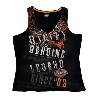 Harley Davidson Graphic Vest - XL Black Cotton