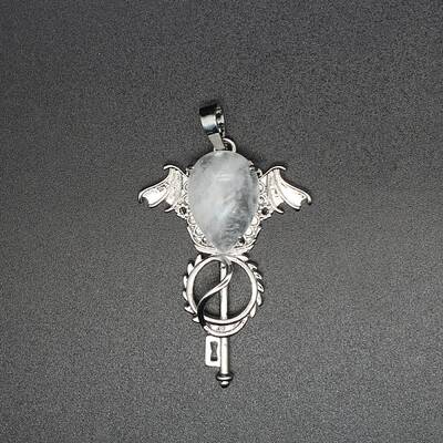 Natural Quartz Crystal Teardrop Pendants