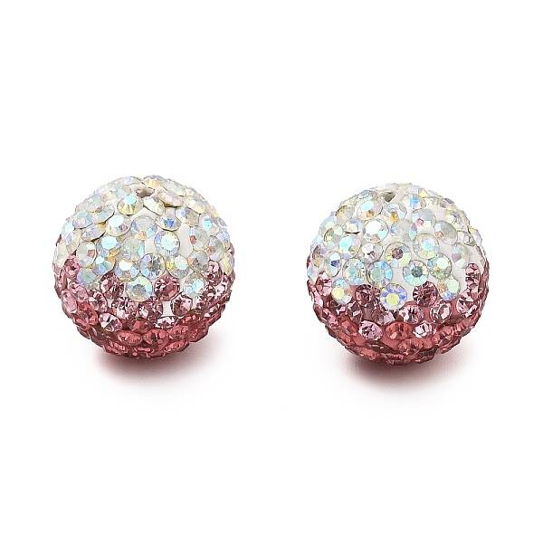 Gradient Color Design Polymer Clay Rhinestone Beads