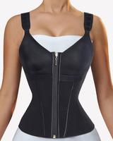 KELLYLEE Women Zipper Corset Shapewear with Bra, Tummy Control Sport Workout Vest Fajas Colombianas Waist Shapewear Tank Top ...