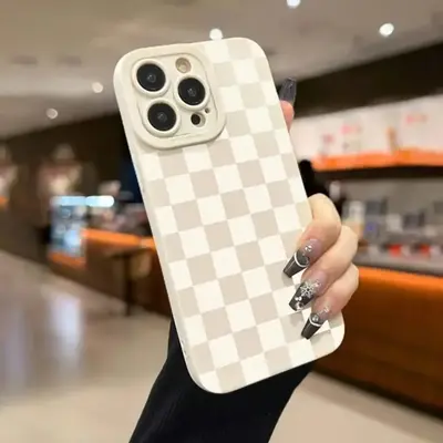 Fashionable Plaid Pattern Phone Case, Shockproof Phone Protective Cover, Phone Accessory Compatible with iPhone 11 12 13 14 1...