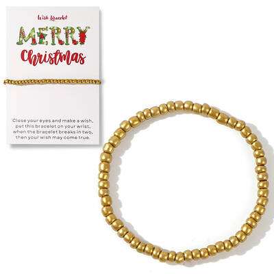 Christmas Theme Glass Seed Beads Stretch Bracelets