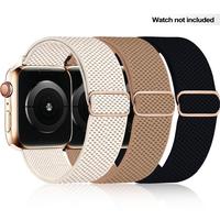Stretchy Solo Loop Band for Apple Watch Band For Women Men, Water-resistant Sports Strap, Adjustable Sport Elastic Nylon Stra...