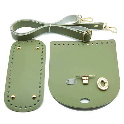 Handmade PU Leather Crochet Shoulder Bag Accessories Kits